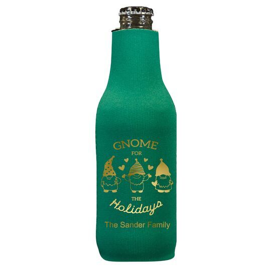 Gnome For The Holidays Bottle Huggers